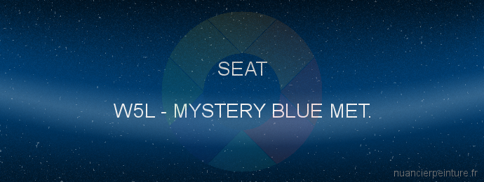 Peinture Seat W5L Mystery Blue Met.