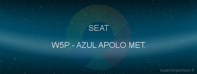 Peinture Seat W5P Azul Apolo Met.