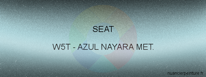 Peinture Seat W5T Azul Nayara Met.