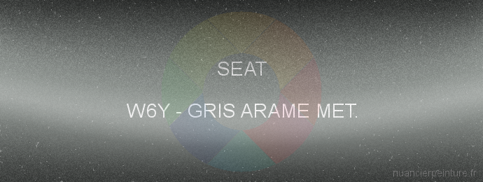 Peinture Seat W6Y Gris Arame Met.