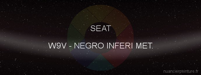 Peinture Seat W9V Negro Inferi Met.