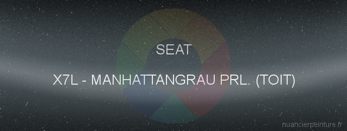 Peinture Seat X7L Manhattangrau Prl. (toit)