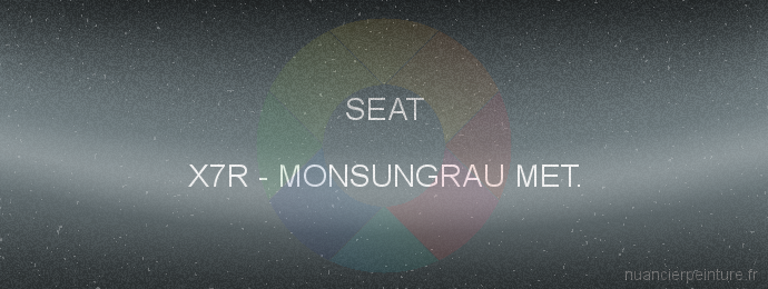 Peinture Seat X7R Monsungrau Met.