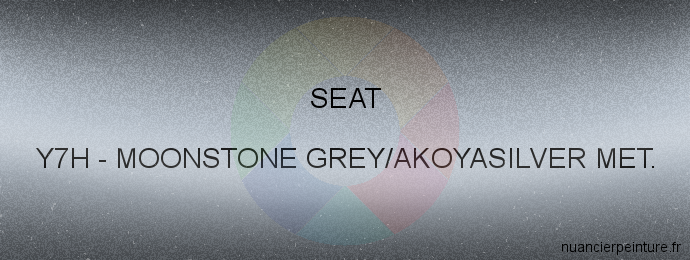 Peinture Seat Y7H Moonstone Grey/akoyasilver Met.