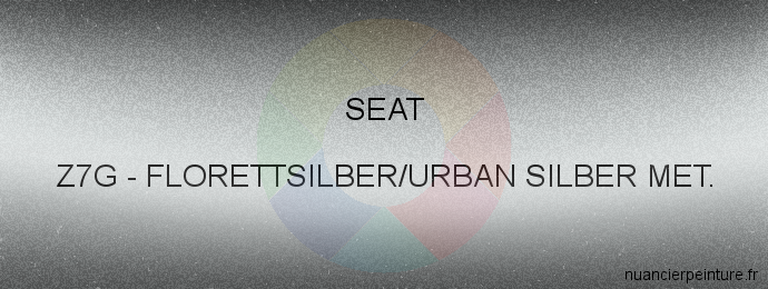Peinture Seat Z7G Florettsilber/urban Silber Met.