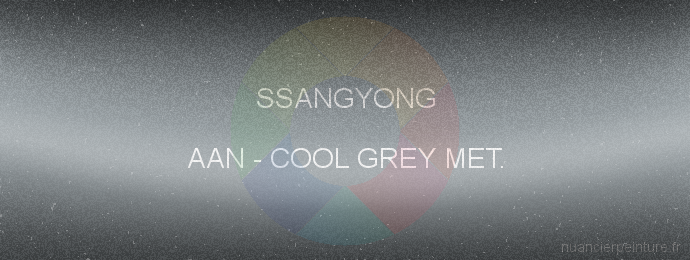 Peinture Ssangyong AAN Cool Grey Met.