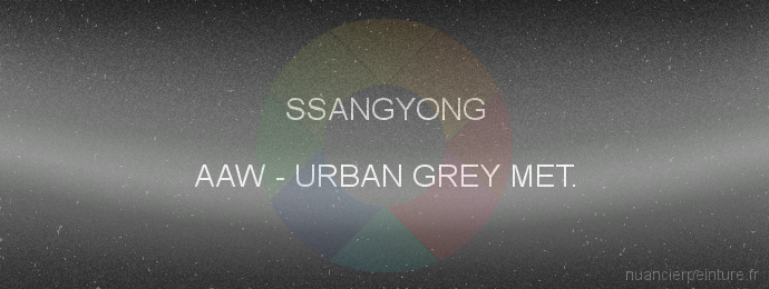 Peinture Ssangyong AAW Urban Grey Met.