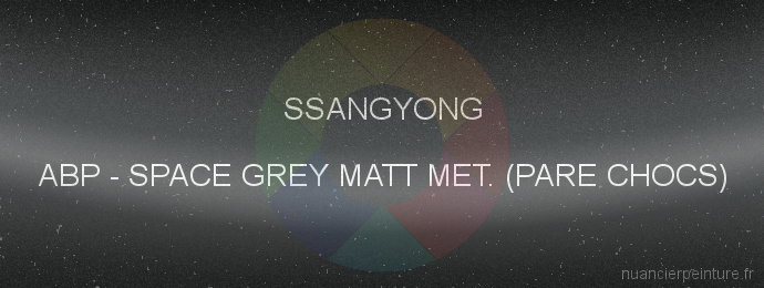 Peinture Ssangyong ABP Space Grey Matt Met. (pare Chocs)