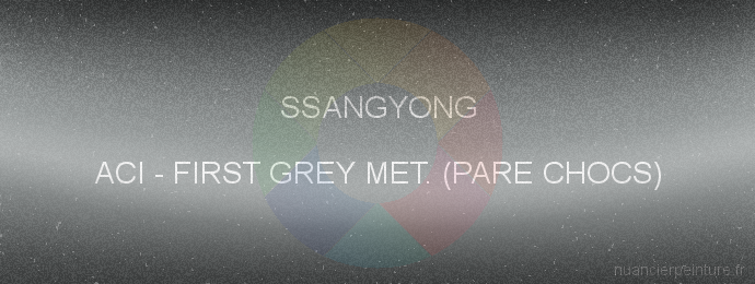 Peinture Ssangyong ACI First Grey Met. (pare Chocs)