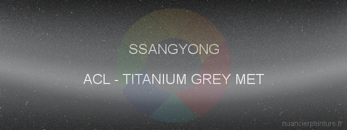 Peinture Ssangyong ACL Titanium Grey Met