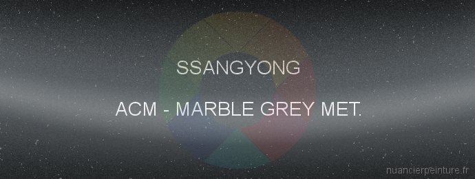 Peinture Ssangyong ACM Marble Grey Met.