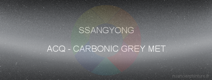 Peinture Ssangyong ACQ Carbonic Grey Met