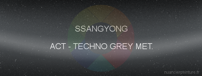 Peinture Ssangyong ACT Techno Grey Met.