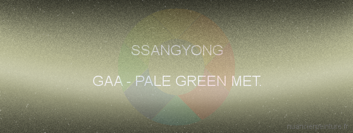 Peinture Ssangyong GAA Pale Green Met.