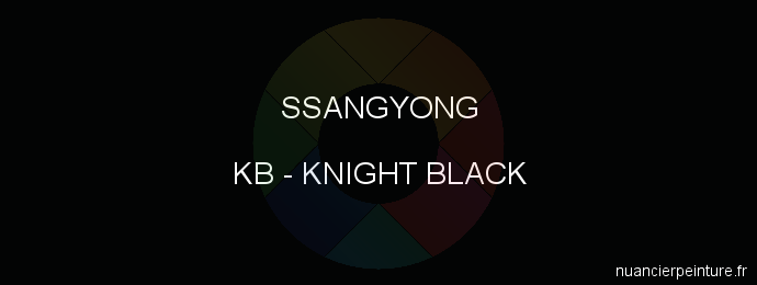 Peinture Ssangyong KB Knight Black