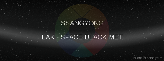 Peinture Ssangyong LAK Space Black Met.