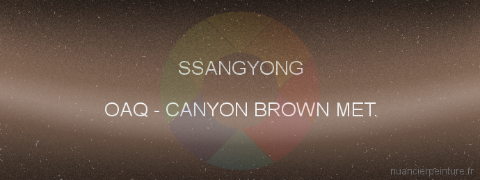 Peinture Ssangyong OAQ Canyon Brown Met.