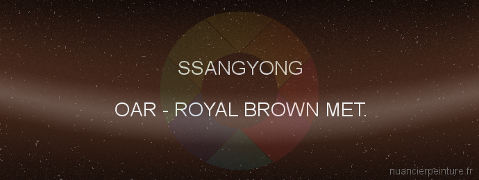 Peinture Ssangyong OAR Royal Brown Met.