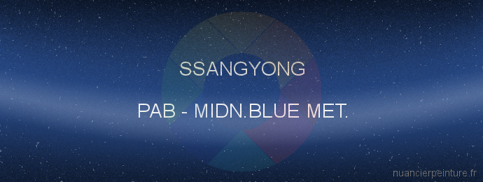 Peinture Ssangyong PAB Midn.blue Met.