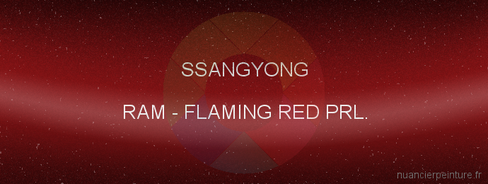 Peinture Ssangyong RAM Flaming Red Prl.