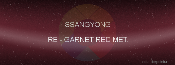 Peinture Ssangyong RE Garnet Red Met.