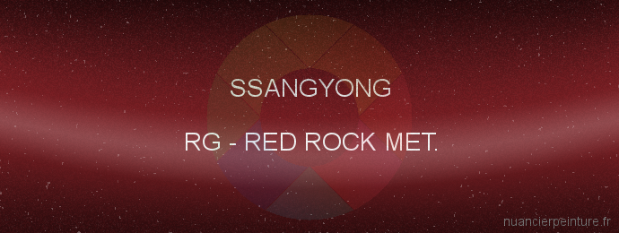 Peinture Ssangyong RG Red Rock Met.