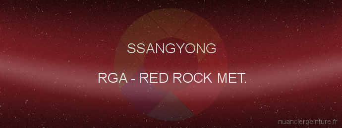 Peinture Ssangyong RGA Red Rock Met.