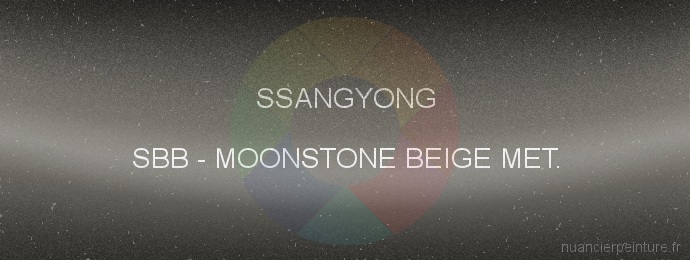Peinture Ssangyong SBB Moonstone Beige Met.