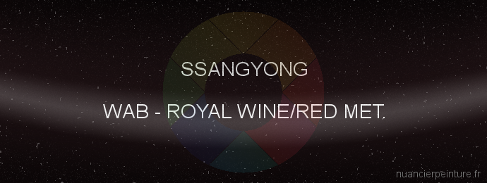 Peinture Ssangyong WAB Royal Wine/red Met.