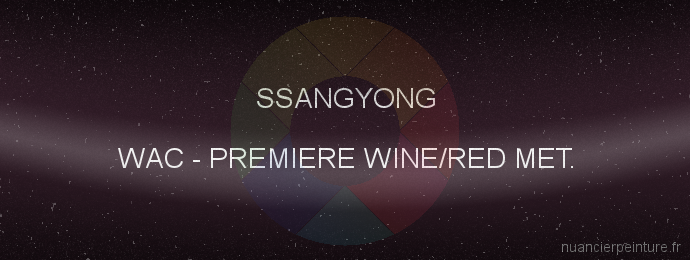 Peinture Ssangyong WAC Premiere Wine/red Met.