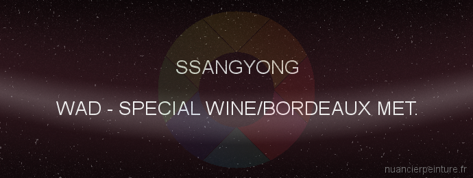 Peinture Ssangyong WAD Special Wine/bordeaux Met.