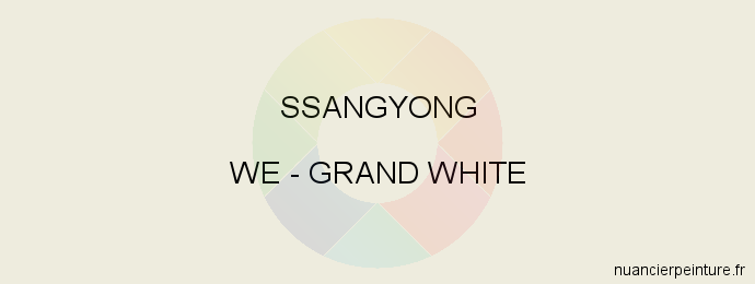 Peinture Ssangyong WE Grand White