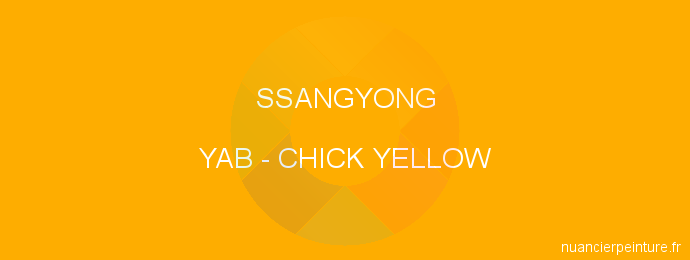 Peinture Ssangyong YAB Chick Yellow