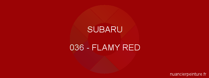Peinture Subaru 036 Flamy Red