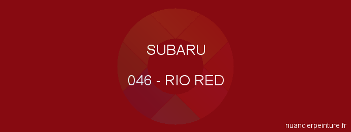 Peinture Subaru 046 Rio Red