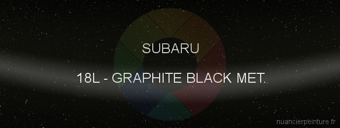 Peinture Subaru 18L Graphite Black Met.