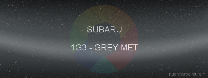 Peinture Subaru 1G3 Grey Met.