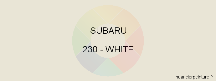Peinture Subaru 230 White