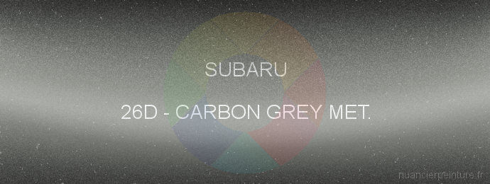 Peinture Subaru 26D Carbon Grey Met.