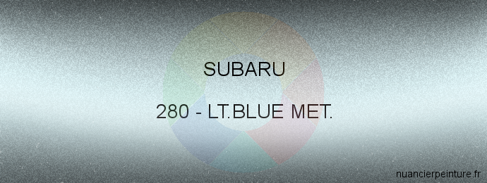 Peinture Subaru 280 Lt.blue Met.