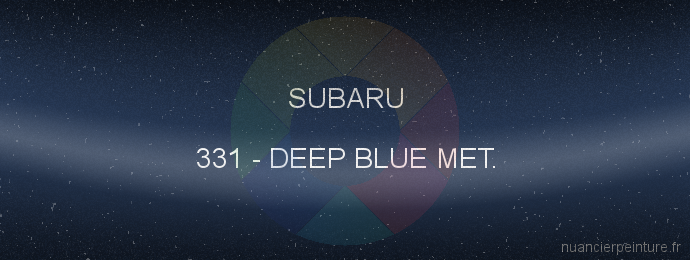 Peinture Subaru 331 Deep Blue Met.
