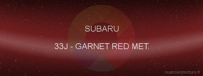 Peinture Subaru 33J Garnet Red Met.
