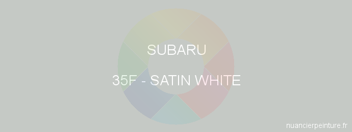 Peinture Subaru 35F Satin White