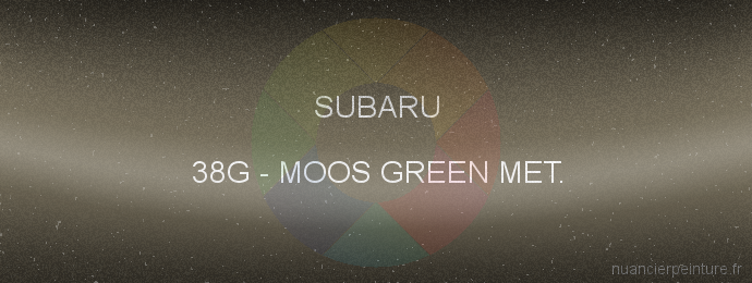 Peinture Subaru 38G Moos Green Met.