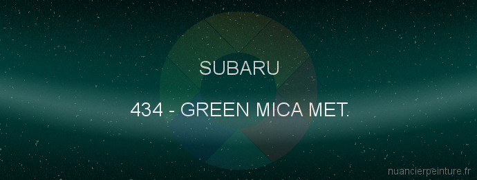 Peinture Subaru 434 Green Mica Met.