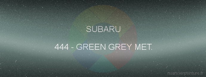 Peinture Subaru 444 Green Grey Met.