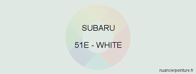 Peinture Subaru 51E White
