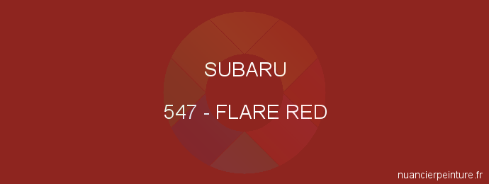 Peinture Subaru 547 Flare Red