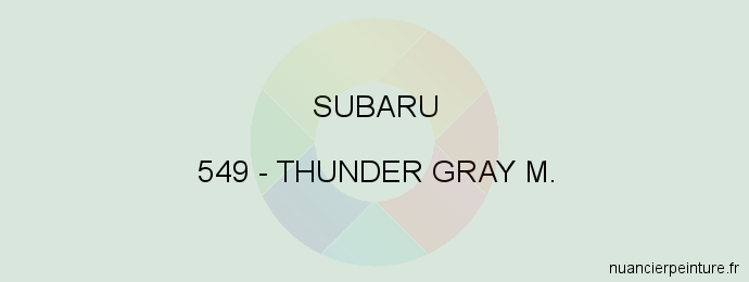 Peinture Subaru 549 Thunder Gray M.