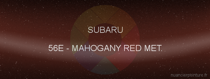 Peinture Subaru 56E Mahogany Red Met.